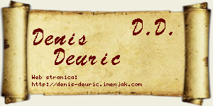 Denis Deurić vizit kartica